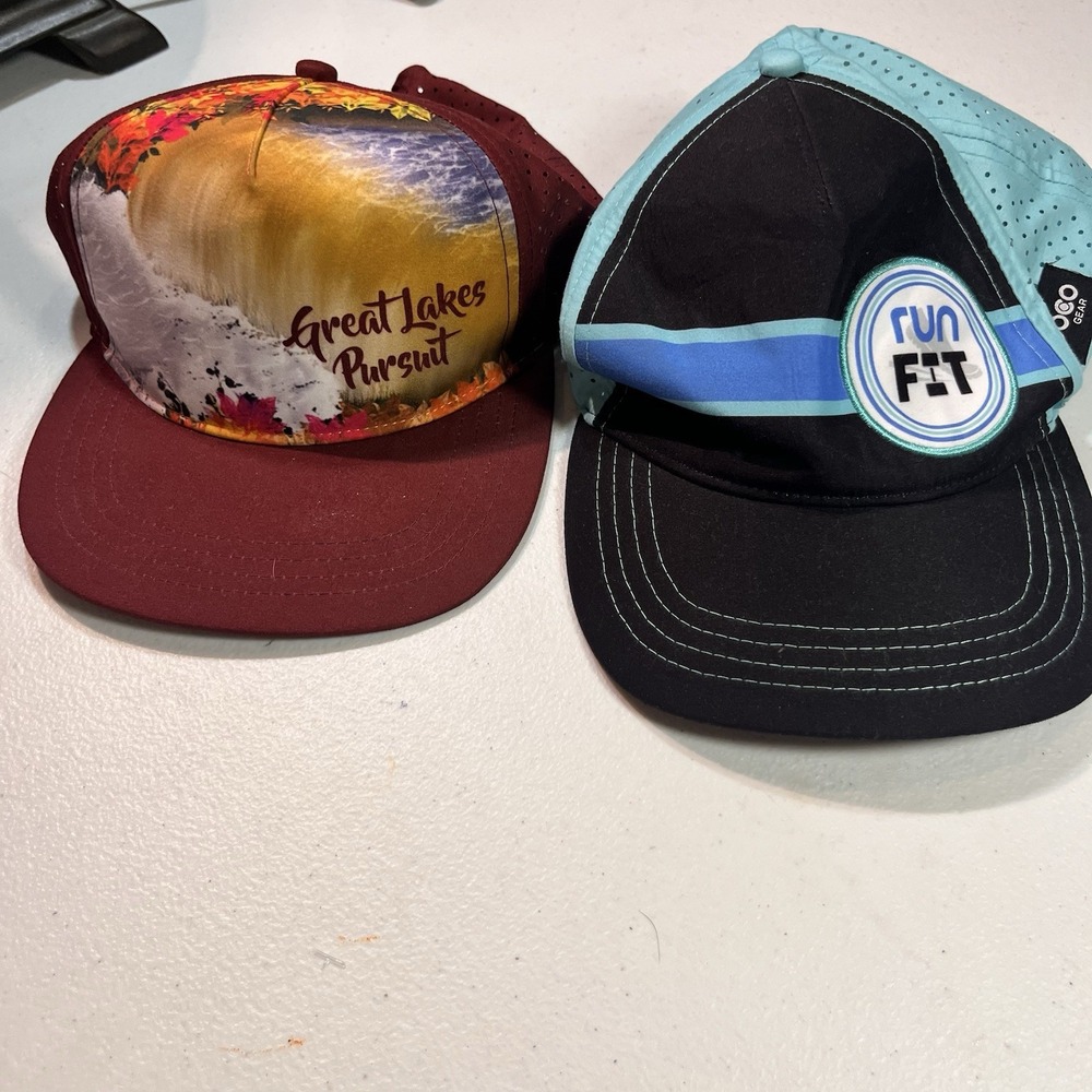 Boco Gear Running Hats 2 EUC Great Colors